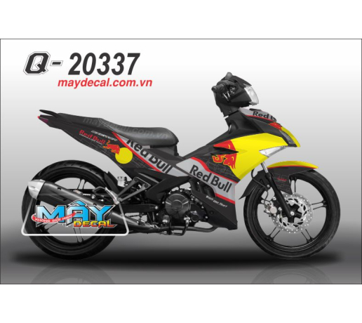 Q 20337 EX 150 den xam vang do red bull black yellow gray bò húc cụng nước tăng lực