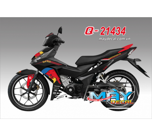 Q 21434 WINNER 150 REDBULL ( DECAL 46 )  den black do red vang yellow trau red bull 