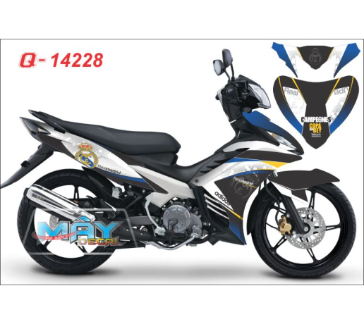 Q 14228 exciter realmadrid the thao sport bong da banh cau lac bo club trang xanh gp den blue white 