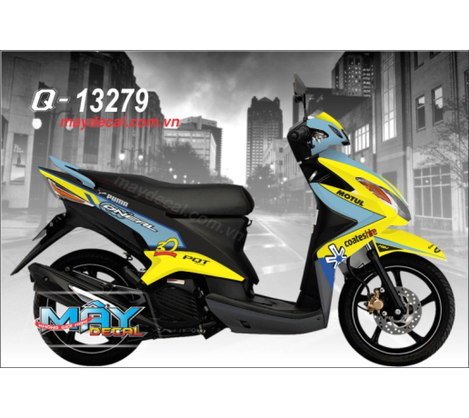 Q 13279 LUVIAS oneal logo tem dau vang yellow xanh ngoc