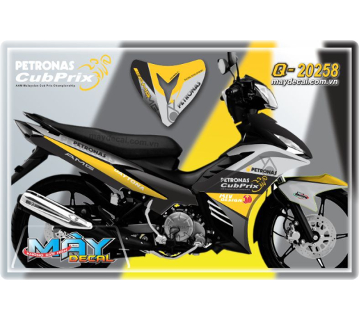 Q 20258 EX 2011 AMG petronas logo vang xam den black gray yellow cub prix mtc design