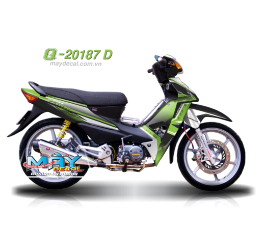 Q 20187 D - WAVE xanh kawa green den black text