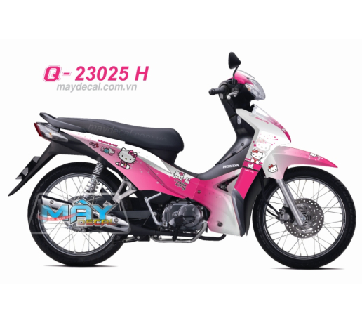 Q 23025 H - WAVE S 110 2013 hello kitty meo cat nhat ban japan hoat hinh cartoon hong trang pink whi