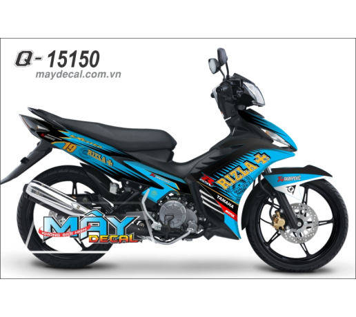 Q 15150 EX 2011 xanh duong blue cyan ngoc rizla + den black motul akrapovic