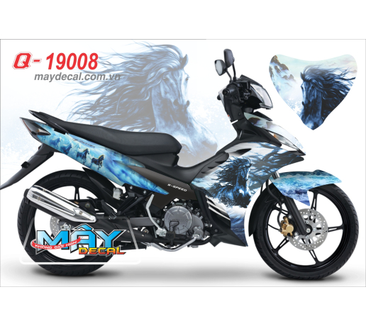 Q 19008 Ex 2011 xanh gp trang blue ngua o horse ma phong canh