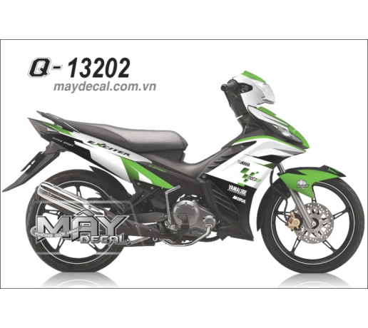 Q 13202 EXciter moto gp xanh kawa z trang white green den black