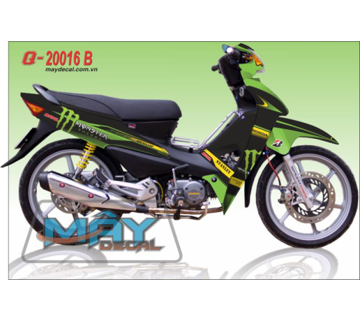 Q 20016 B Wave@ monster quy devil dau cao vet dunlop xanh kawa z black den logo