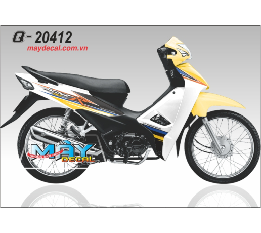 Q 20412 WAVE @ 110 r trang white vang yellow den black 