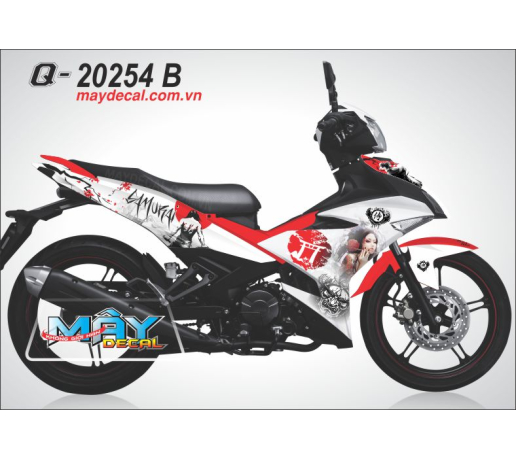 Q 20254 B EX 150  SAMURAI co gai girl geisha trang do den black white red hoa dao