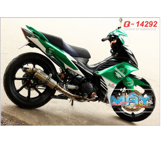 Q 14292 exciter trang xanh la heineken bia beer green white logo