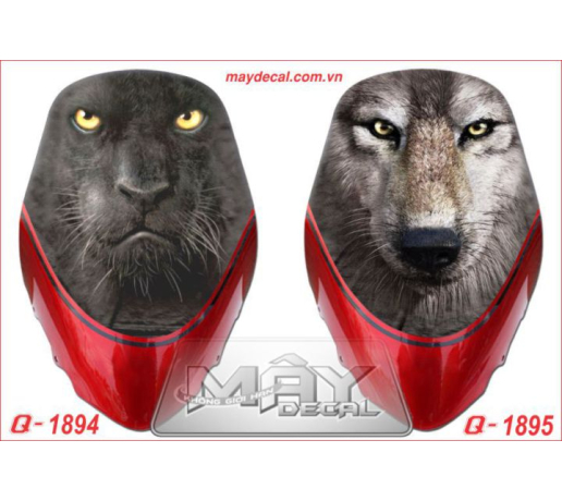 Q 1894 Q 1895  mat na PCX bao soi cho denm black dog wolf