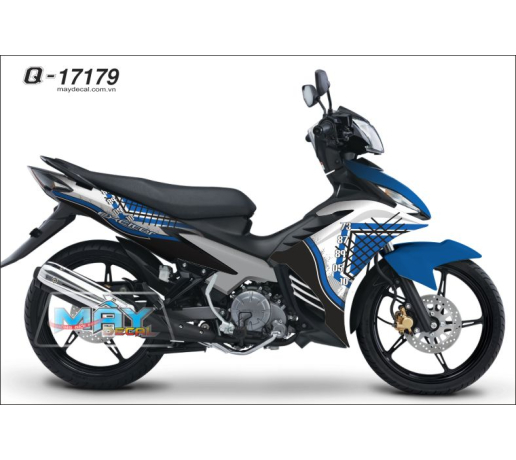 Q 17179 EXCITER XANH TRANG GP caro cham duong net line trang xanh den gp blue white black