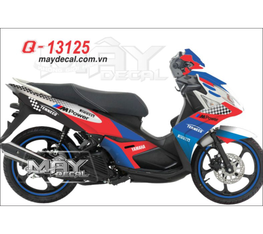 Q 13125 NO 5 xanh gp trang do white red blue caro MPower Tenneco den black