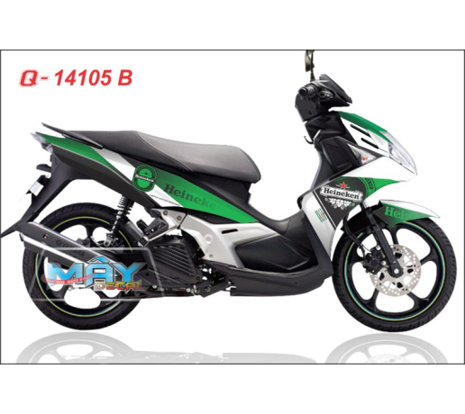 Q 14105 B_NO 5 heineken bia beer xanh la green trang white logo