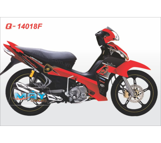 Q 14018F - JU do den, lamboghini bo cow red black