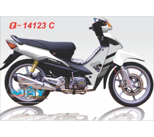 Q 14123 C WAVE ANPHA trang xam bac silver white gray ohlins rizoma
