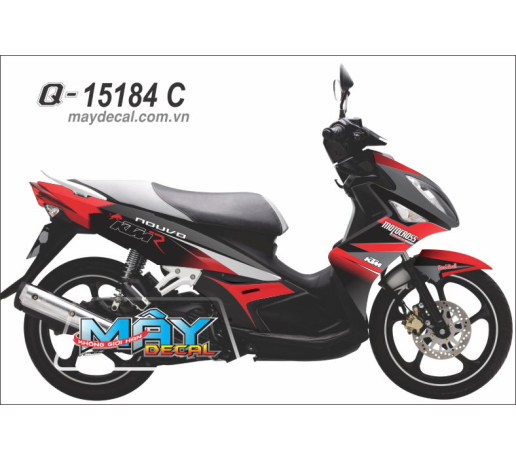 Q 15184 C Nouvo lx do den xam ktm r motocross white red black gray