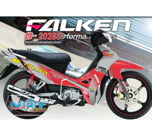 Q 20288 SI do xam gray red logo falken yamaha caro motul takegawa proti agv sport 