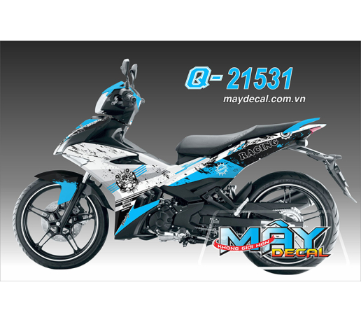 Q 21531 EX 150 - SKULL ( XMASK ) racing xanh green dau lau 