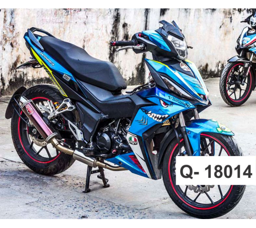 Q- 18014 WINNER CA MAP SHART AGV XANH TRANG BAC