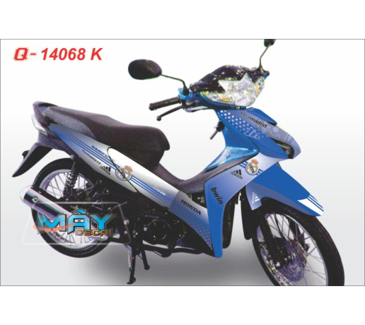 Q 14068 K- WAVE RSX xanh GP trang adidas Real marid white blue bwin the thao sport bong da banh