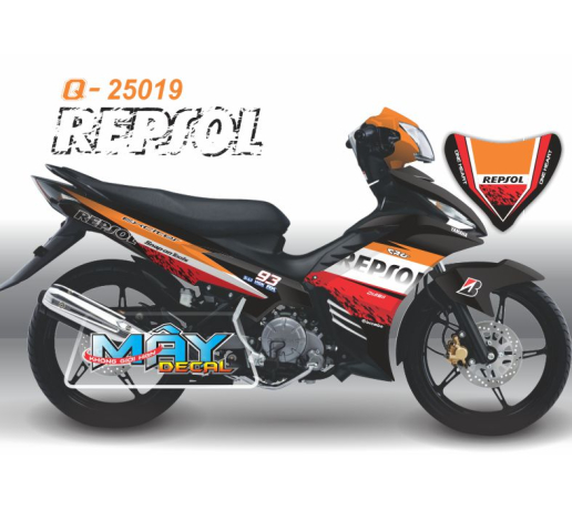 Q 25019- EX 2011 repsol crg logo den black cam orange do red snap on tool one heart brembo dau nhot 