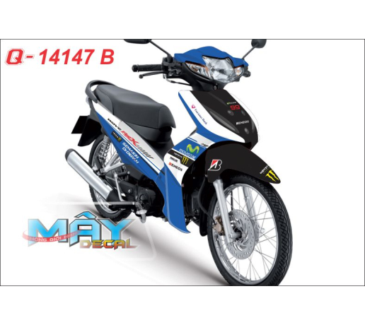 Q 14147 B WAVE S110 moVistar monster quy dau cao semakin di depan eneos trang xanh gp white blue
