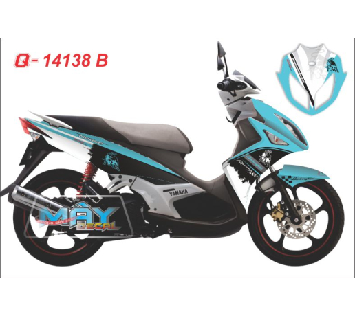 Q 14138 B - NO 4 xanh ngoc den blue black bo lamboghini trang white racing co caro