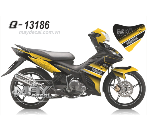 Q 13186 EX ECKO vang den yellow black te giac logo