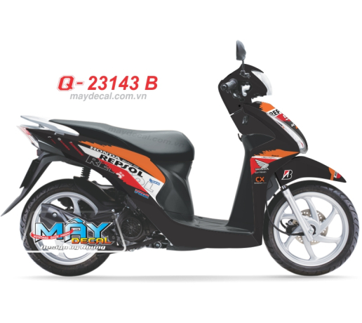 Q 23143 B - Vision 2014 Repsol den cam black oranges trang white cx canh chim hrc