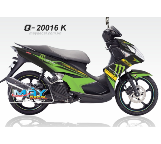 Q 20016 K - Nouvo 5  monster quy devil dau cao vet dunlop xanh kawa z black den logo