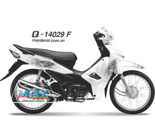 Q 14029 F - WAVE 2017 ca chep hoa rong dragon long xam TRANG DEN black white