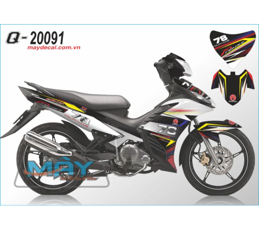 Q 20091 EX2011 duong net line soc so 78 den trang vang yellow red do