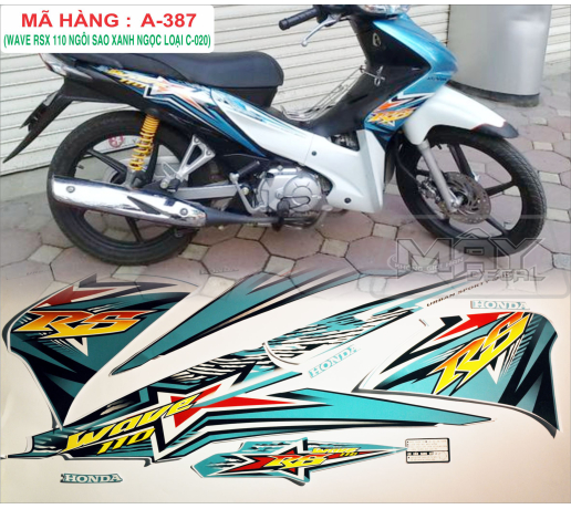 A-387 WAVE RSX NGOI SAO XANH NGOC LOAI C-020