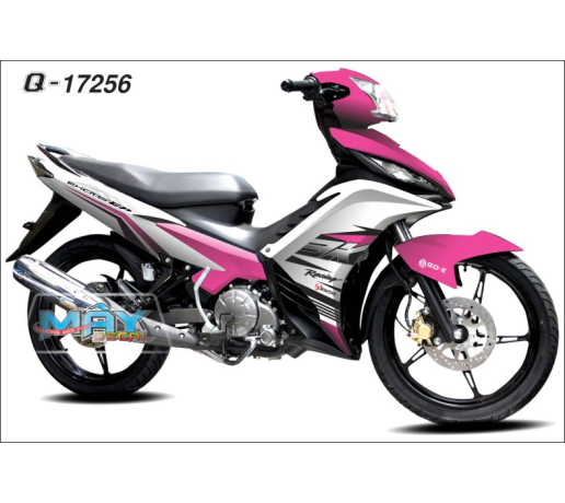 Q 17256 EXCITER BK racing hong pink trang white duong net line