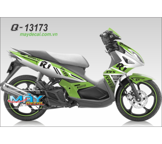 Q 13173 NO 4 R1 speed toc do xanh kawa z green white duong net dua