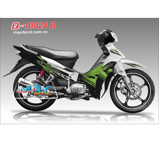 Q 10024 B SI yoshimura tem roi xanh kawa trang white den black duong net line