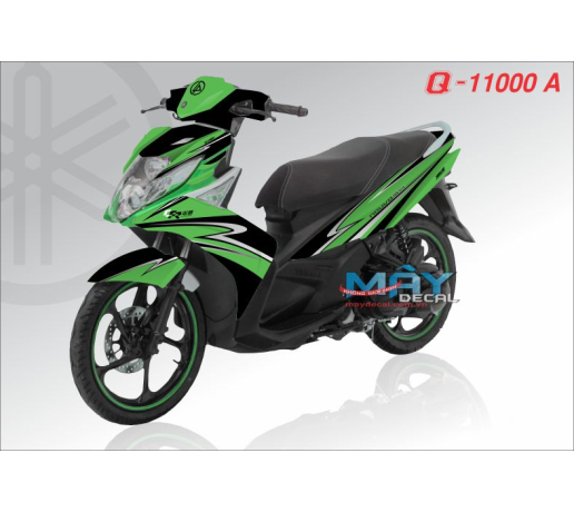Q 11000 A NOVO 5 xanh la green den black xam gray duong net line