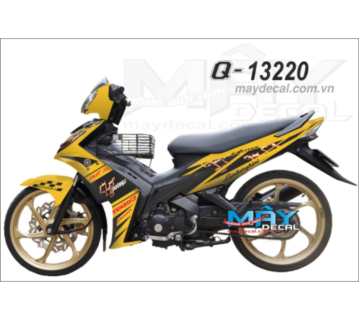 Q 13220 EX 2009 moto gp vang den black yellow logo tem dau lamboghini