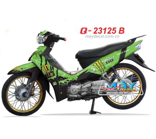 Q 23125 B - Sirius Monster xanh la green vang yellow sam set trang white den black dg
