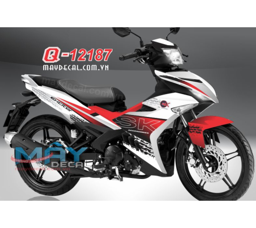 Q 12187 EX 150 sk banh xe trang white do red black den