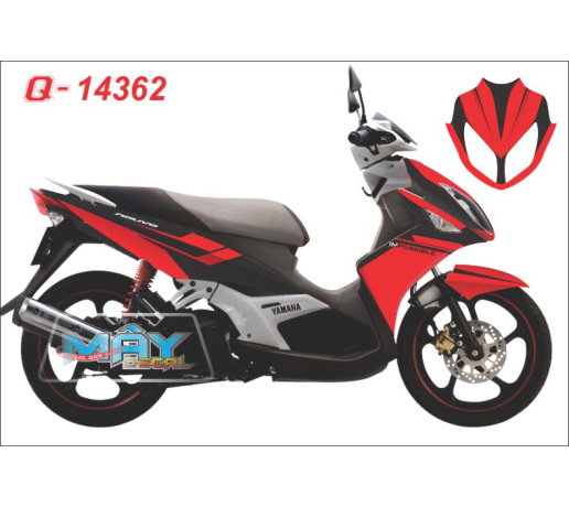 Q 14362 - NO 4 do den black red duong net line phoi mau air brush
