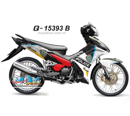 Q 15393 B - Ex 2011 XMASH POLICE department austin trang den black white austin racing