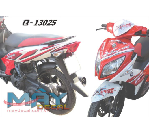 Q 13025 NOUVO-LX trang do white red duong net soc yamaha line logo tem dau