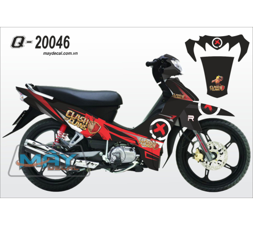 Q 20046 SIRIUS clash of clan game x den do red black