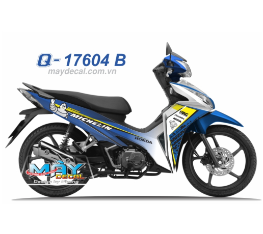 Q 17604 B - WAVE RSX 2012 MICHELINE trang xanh gp hinh lop xe hoat hinh logo white blue