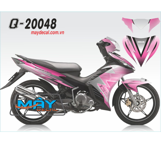 Q 20048 exciter hong pink duong net line phoi mau trang white