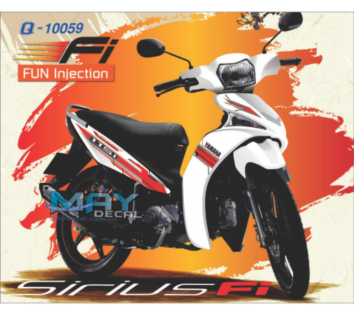 Q 10059 SIRIUS 115 FI trang do cam red black white den duong net line