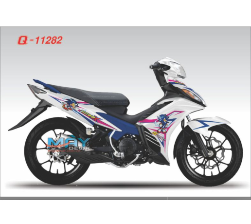 Q 11282 EX 2011 sonic hoat hinh disney tem roi xanh gp trang hong blue pink white cartoon