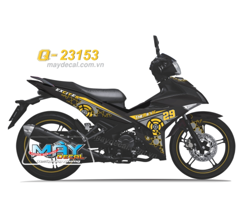 Q 23153 - Ex 150 Maniac the vang yellow den black trang white xam gray vong tron 29 